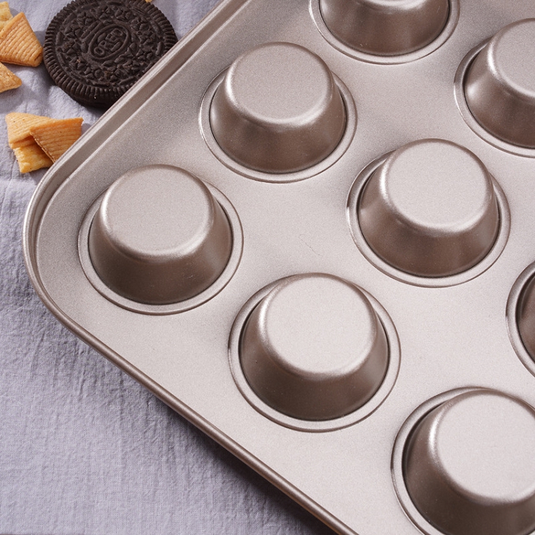 24 hole, muffin cup mold DIY jelly biscuits round cake baking high carbon steel non-stick baking pan